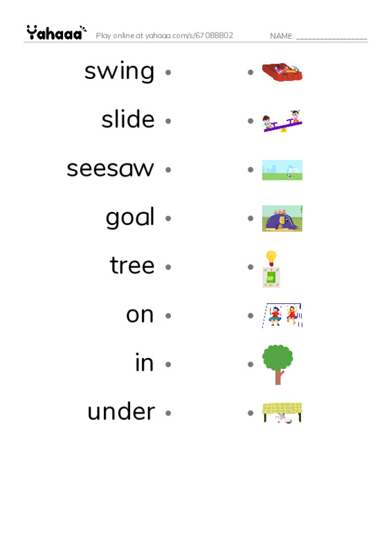 Draw a line to match worksheet for Family and Friends 1 Unit 5