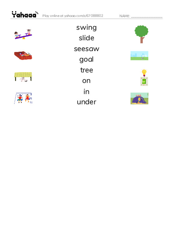 Match both sides worksheet for Family and Friends 1 Unit 5
