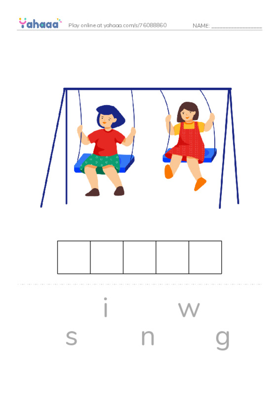 Letter scramble puzzle worksheet for Family and Friends 1 Unit 5