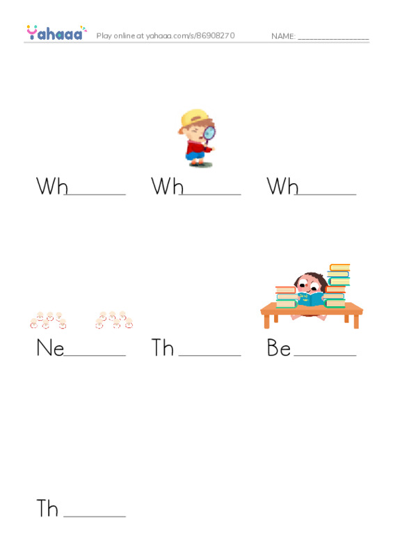 Finish the word worksheet for Where is the candy store?, Where, Where is Timmy? and 4 more