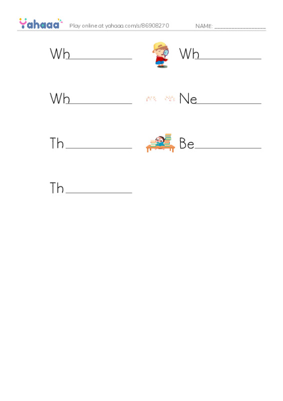 Write the word rows worksheet for Where is the candy store?, Where, Where is Timmy? and 4 more