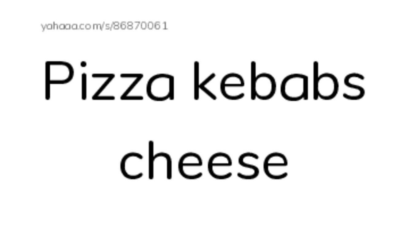 Index cards, words only worksheet for Food