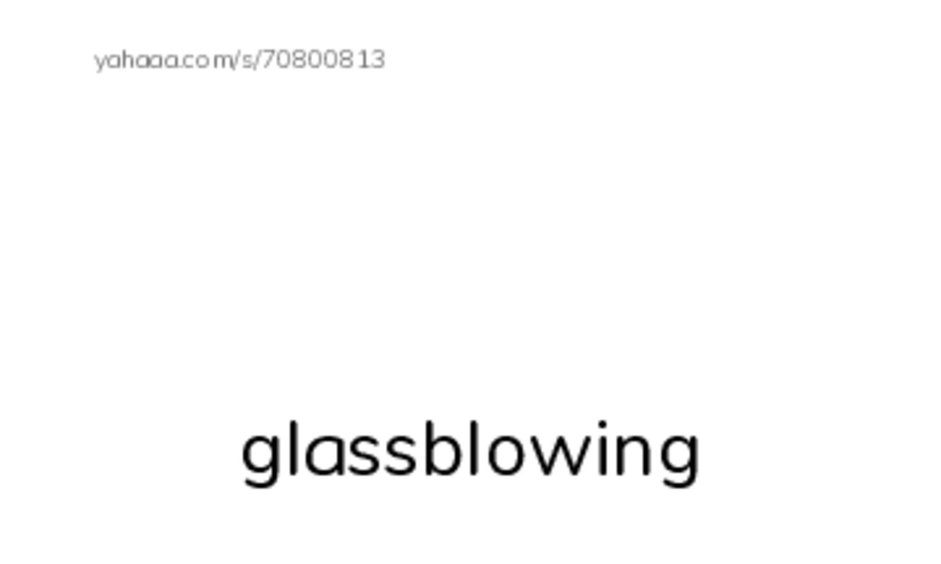 Index cards with pictures worksheet for Glassblowing