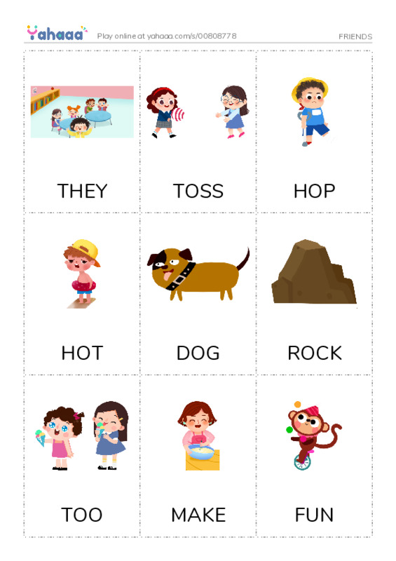 Picture flashcards worksheet for FRIENDS