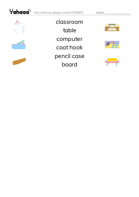 Match both sides worksheet for class