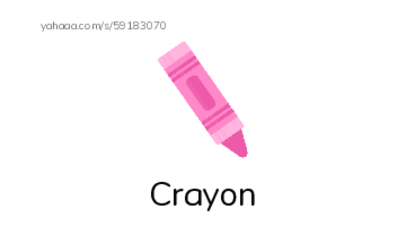 Index cards with pictures worksheet for Crayon