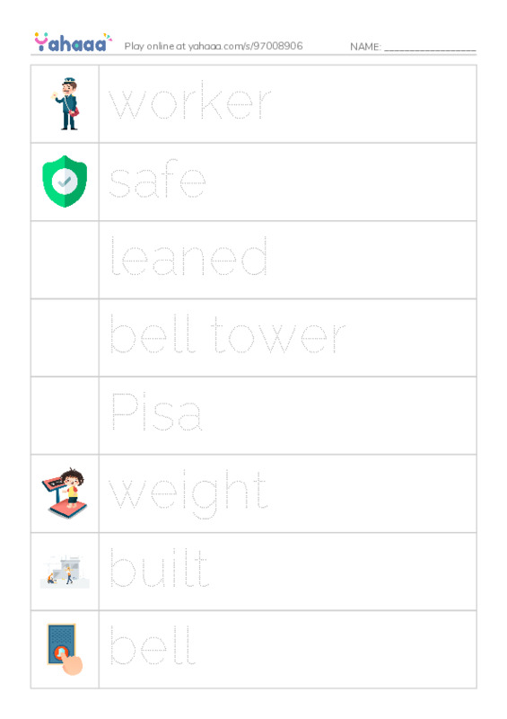The leaning tower PDF one column image words