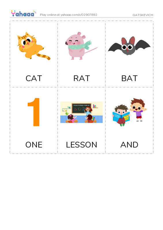 Picture flashcards worksheet for GATSKEVICH