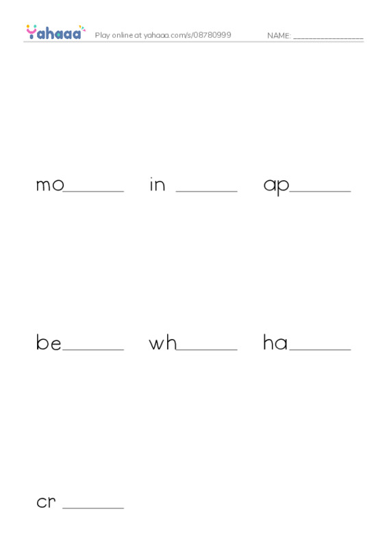 Finish the word worksheet for modern art, in the same way, appreciate and 4 more