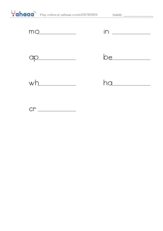 Write the word rows worksheet for modern art, in the same way, appreciate and 4 more