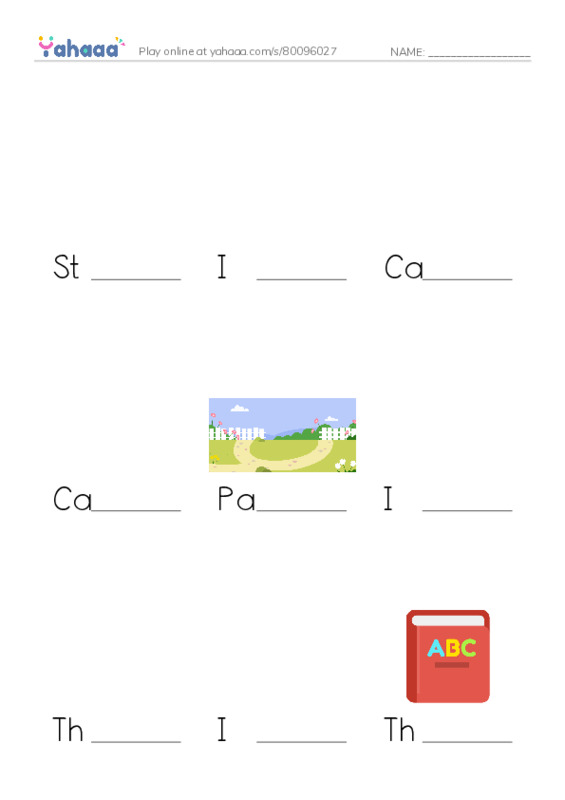 Finish the word worksheet for Strawberries, I like strawberries, Cathy and 25 more