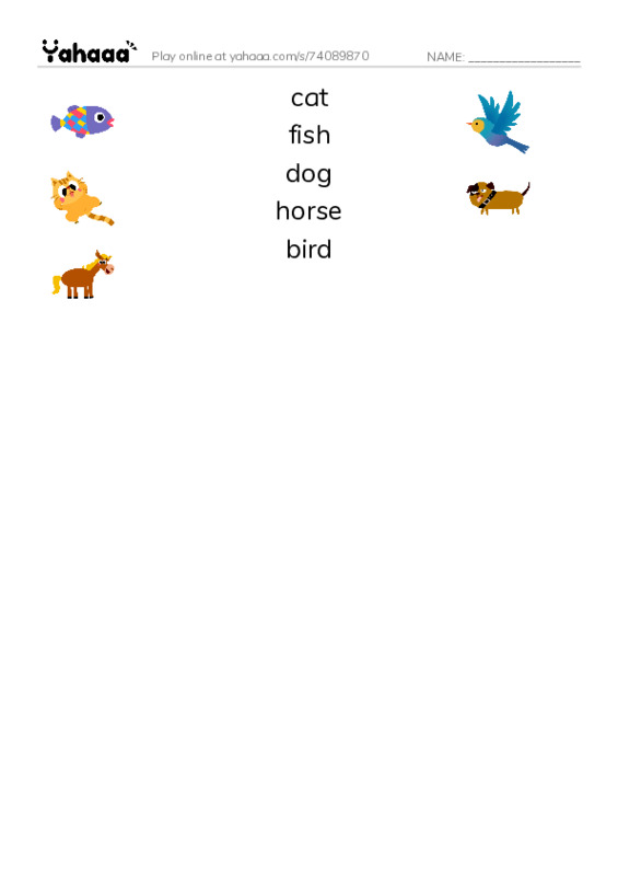 Match both sides worksheet for toys