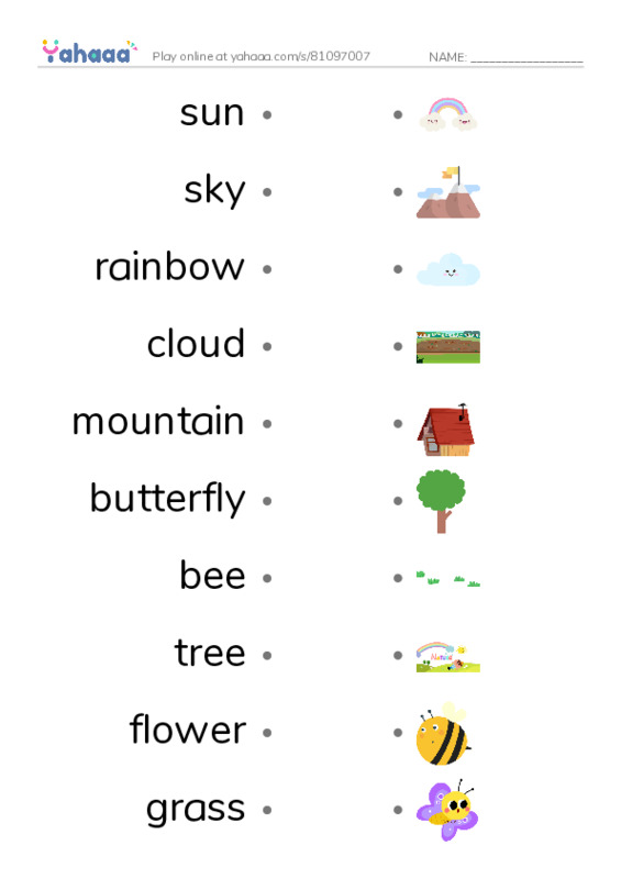 Draw a line to match worksheet for My picture
