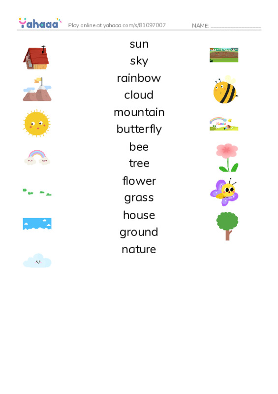 Match both sides worksheet for My picture