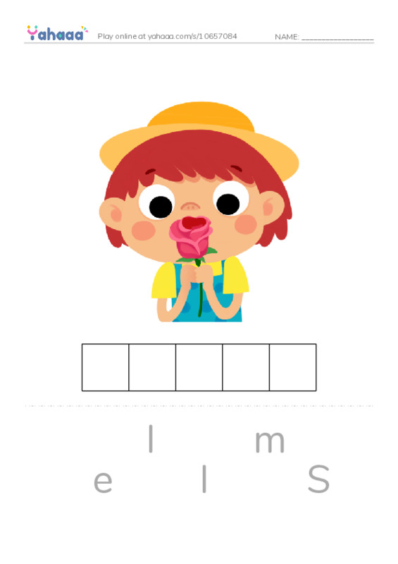 Letter scramble puzzle worksheet for Senses.OmniaZiDan
