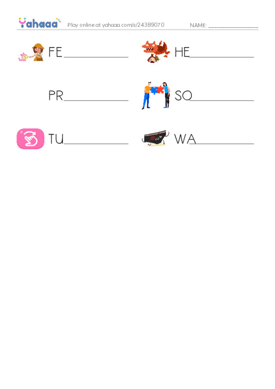 Write the word rows worksheet for RAZ E THE CLASS PET