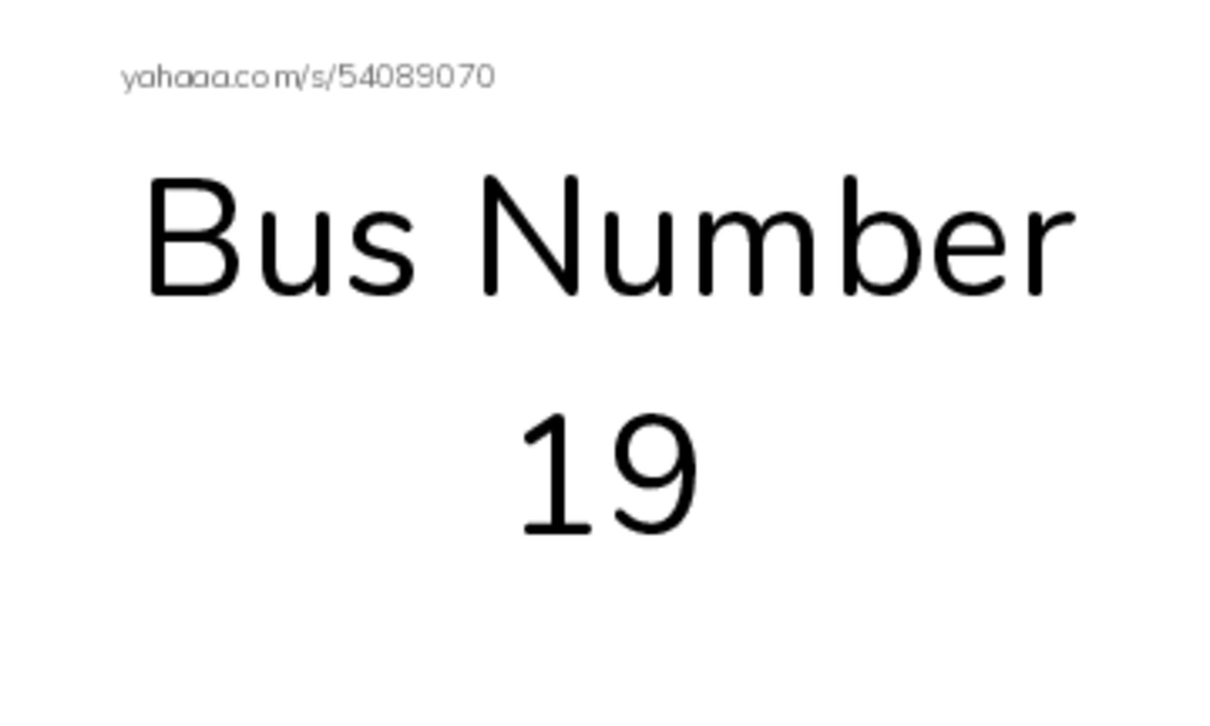 Index cards, words only worksheet for Bus Number 19, Nineteen, There are nineteen police cars and 4 more