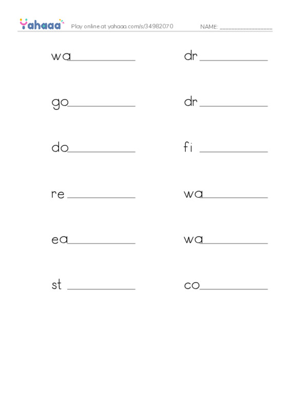 Write the word rows worksheet for Should/ Shouldn't
