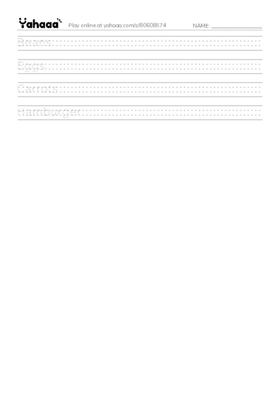 Handwriting lines worksheet for POWER UP ENGLISH START SMART UNIT 3