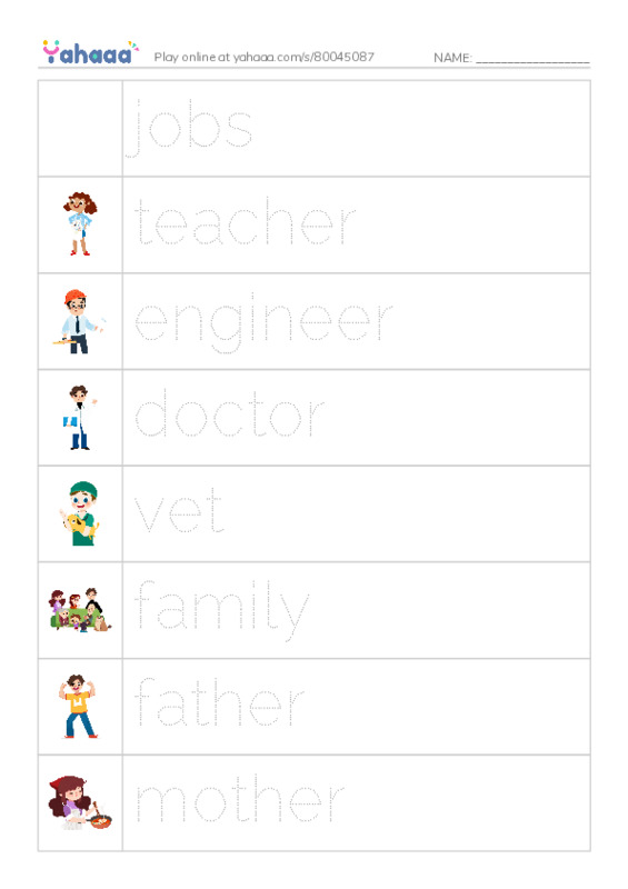 Picture and word rows worksheet for Mr.Ghazy Elnahas