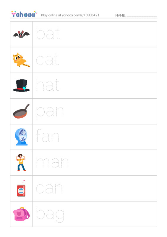 Picture and word rows worksheet for Mr.Ghazy Elnahas