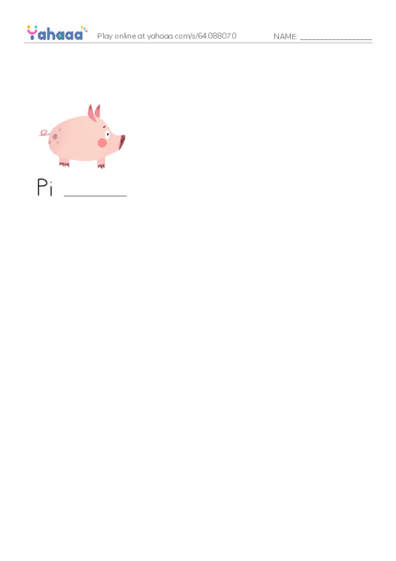 Finish the word worksheet for Gia Linh