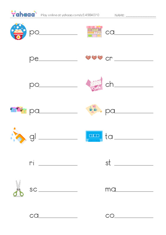 Write the word rows worksheet for Let's go 3 unit 1