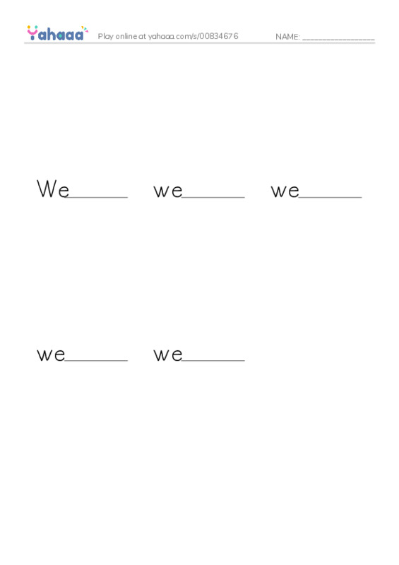 Finish the word worksheet for Mr.Ghazy Elnahas