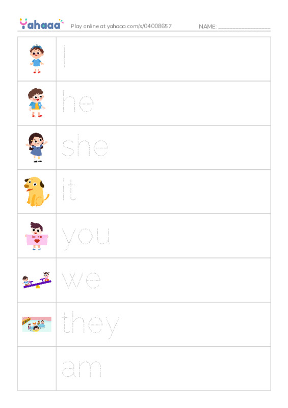 Picture and word rows worksheet for Mr.Ghazy Elnahas