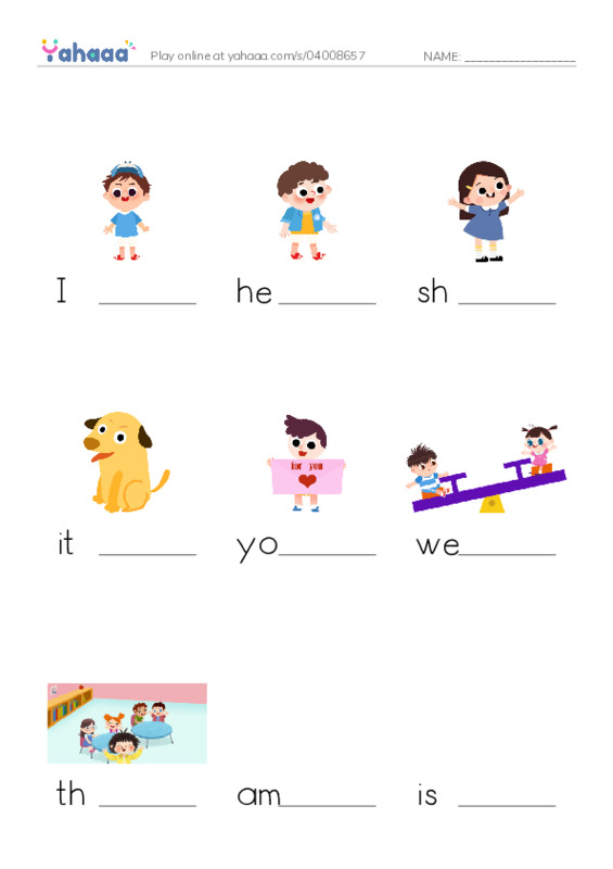 Finish the word worksheet for Mr.Ghazy Elnahas