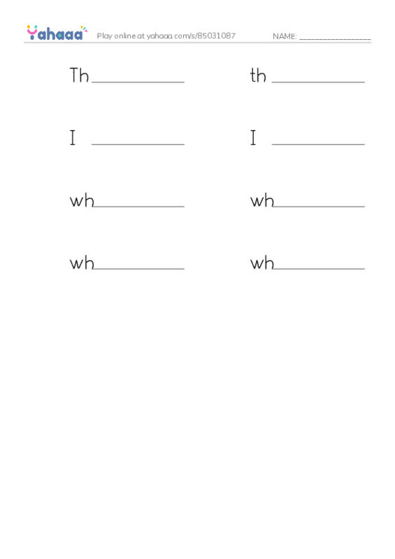 Write the word rows worksheet for Mr.Ghazy Elnahas