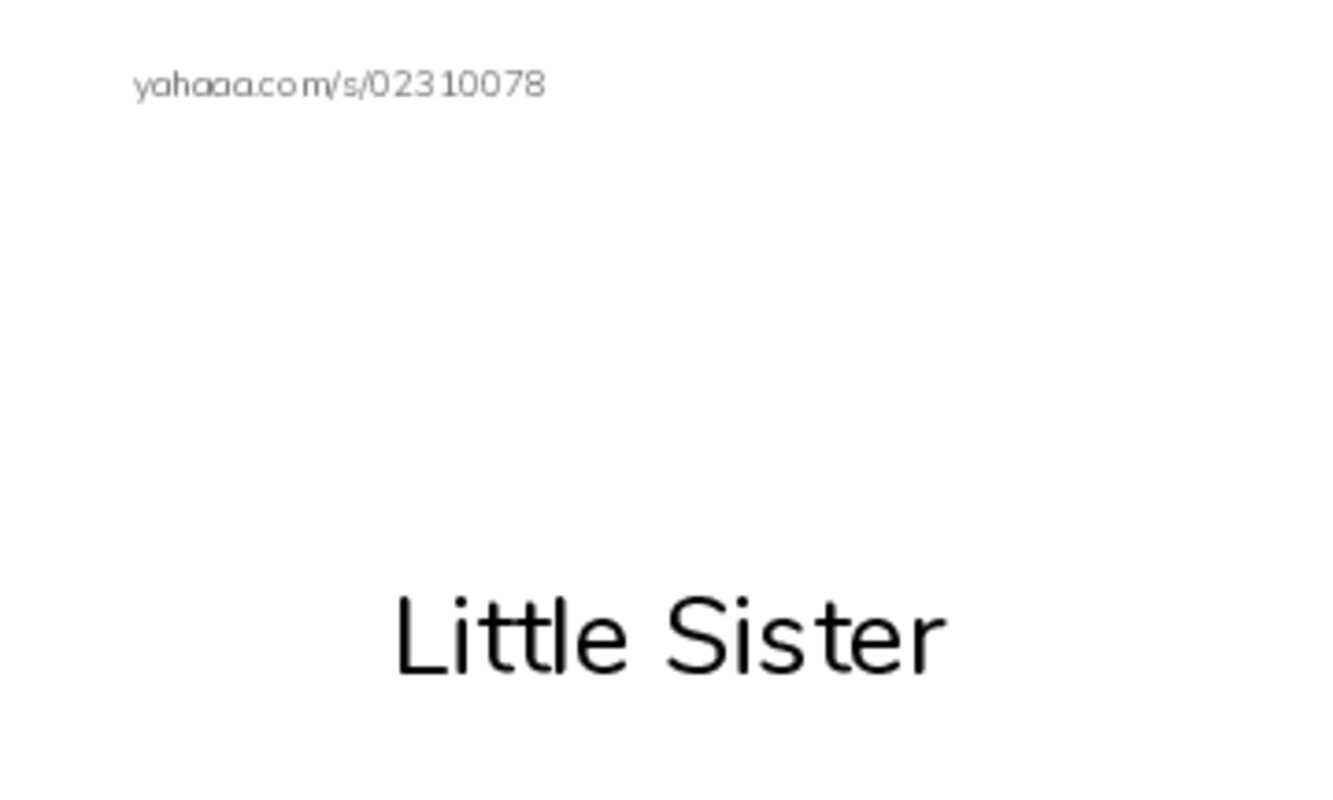 Index cards with pictures worksheet for Little Sister, Sister, sister and 7 more