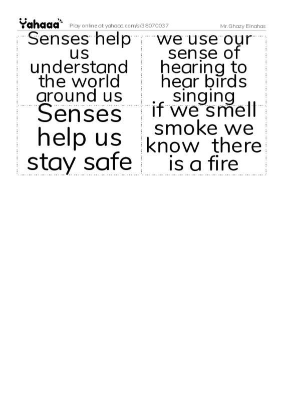 Word flashcards worksheet for Mr.Ghazy Elnahas