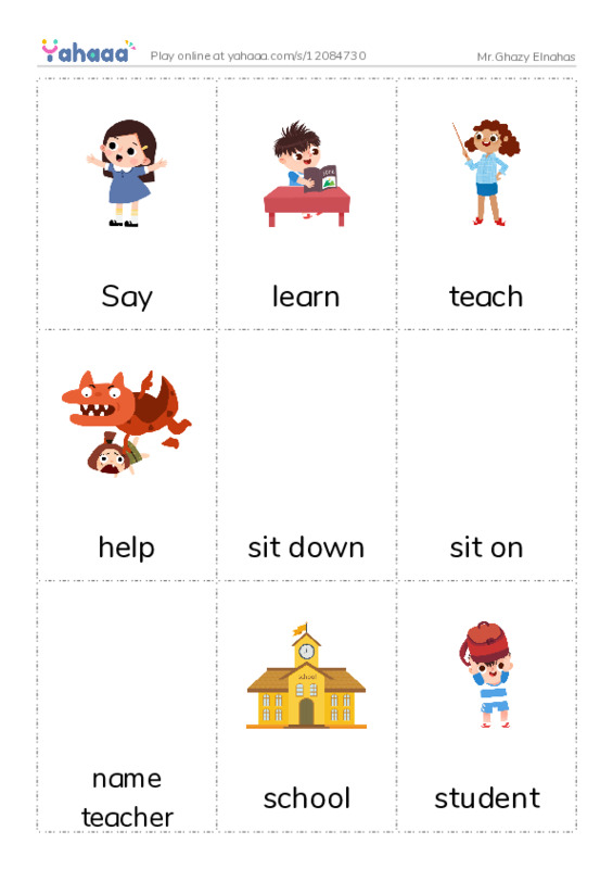 Picture flashcards worksheet for Mr.Ghazy Elnahas