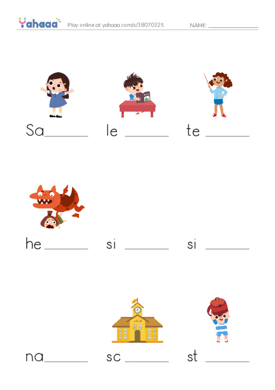 Finish the word worksheet for Mr.Ghazy Elnahas