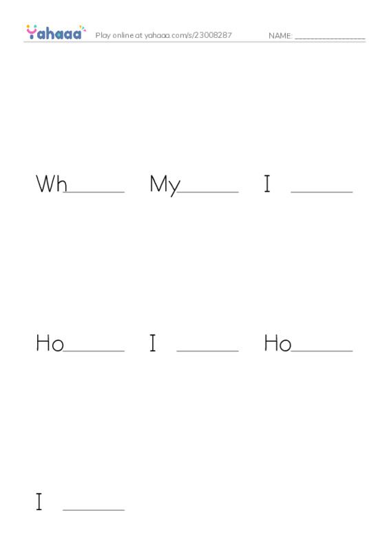 Finish the word worksheet for Mr.Ghazy Elnahas
