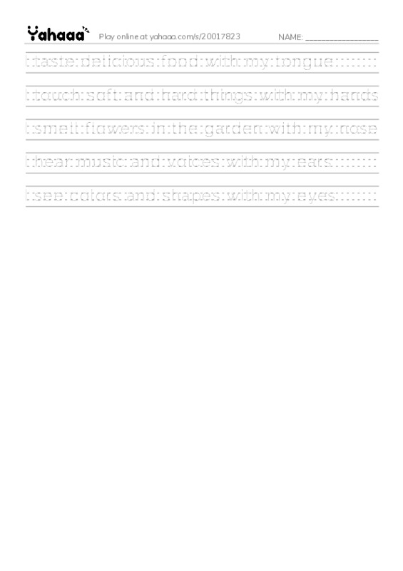 Handwriting lines worksheet for Mr.Ghazy Elnahas
