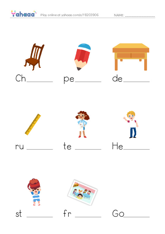 Finish the word worksheet for G2U1L1