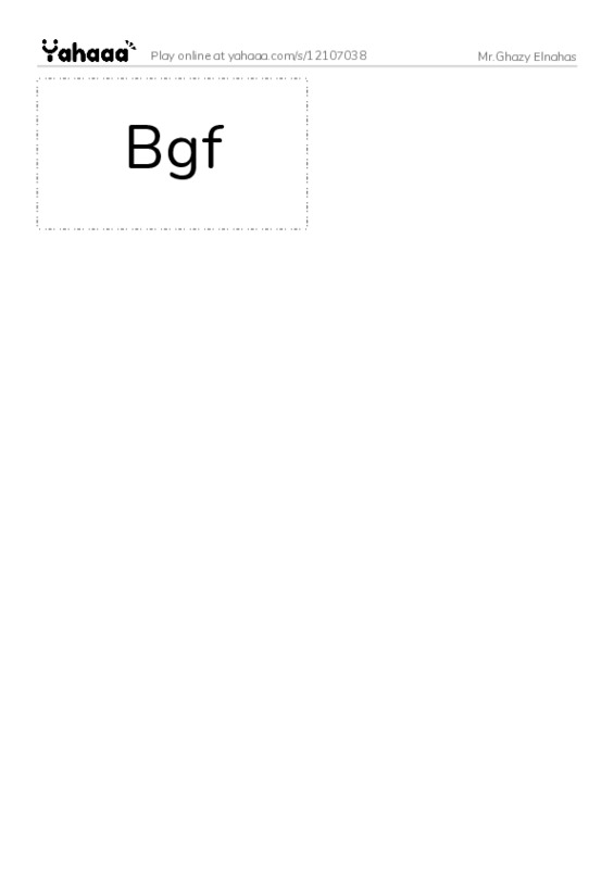 Word flashcards worksheet for Mr.Ghazy Elnahas