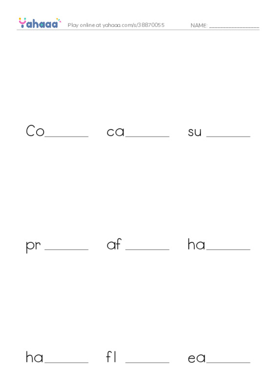 Finish the word worksheet for Mr.Ghazy Elnahas