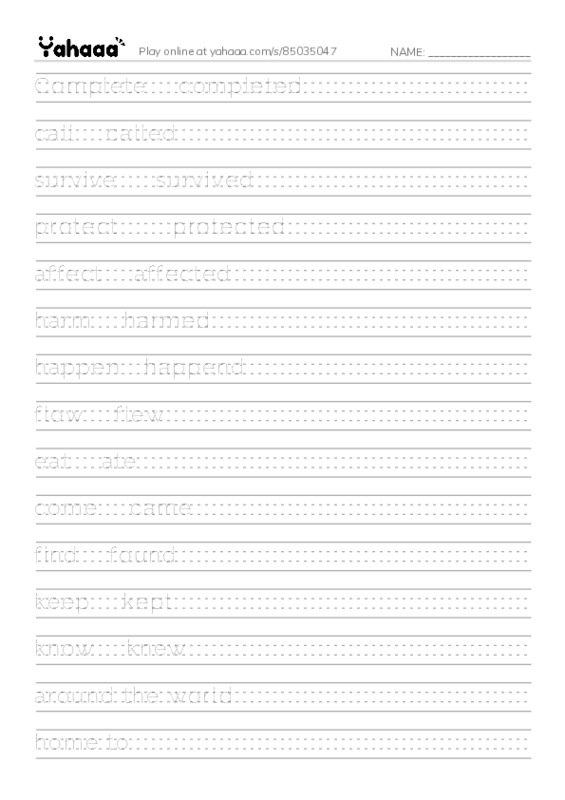 Handwriting lines worksheet for Mr.Ghazy Elnahas