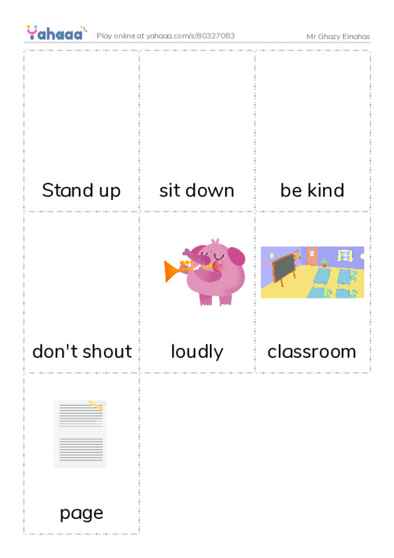 Picture flashcards worksheet for Mr.Ghazy Elnahas