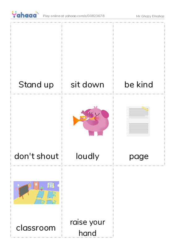 Picture flashcards worksheet for Mr.Ghazy Elnahas
