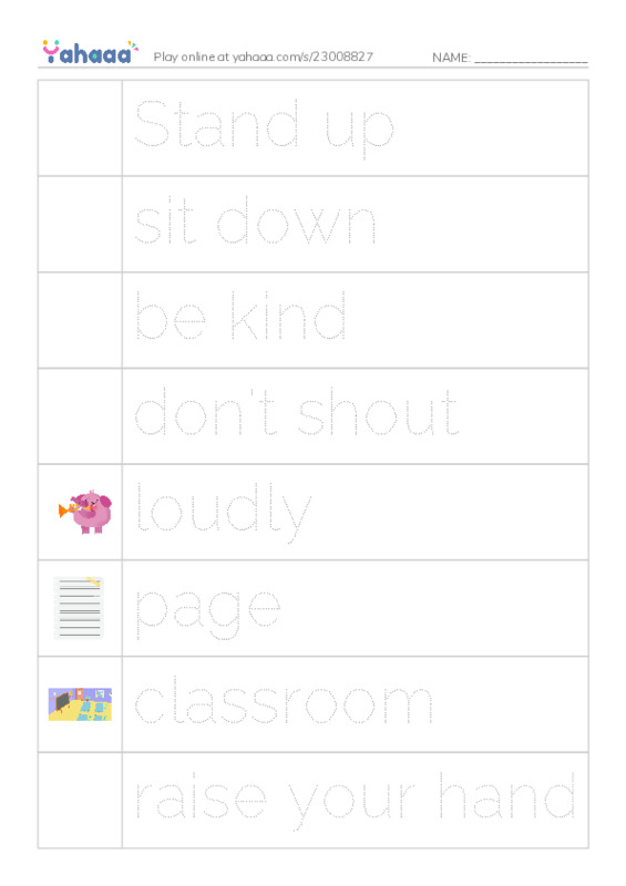 Picture and word rows worksheet for Mr.Ghazy Elnahas