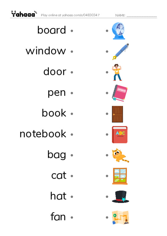 Draw a line to match worksheet for Grade 2 Unit 1 lesson 2