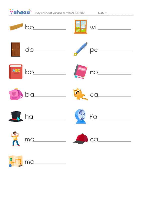 Write the word rows worksheet for Grade 2 Unit 1 lesson 2