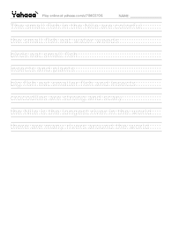 Handwriting lines worksheet for Mr.Ghazy Elnahas