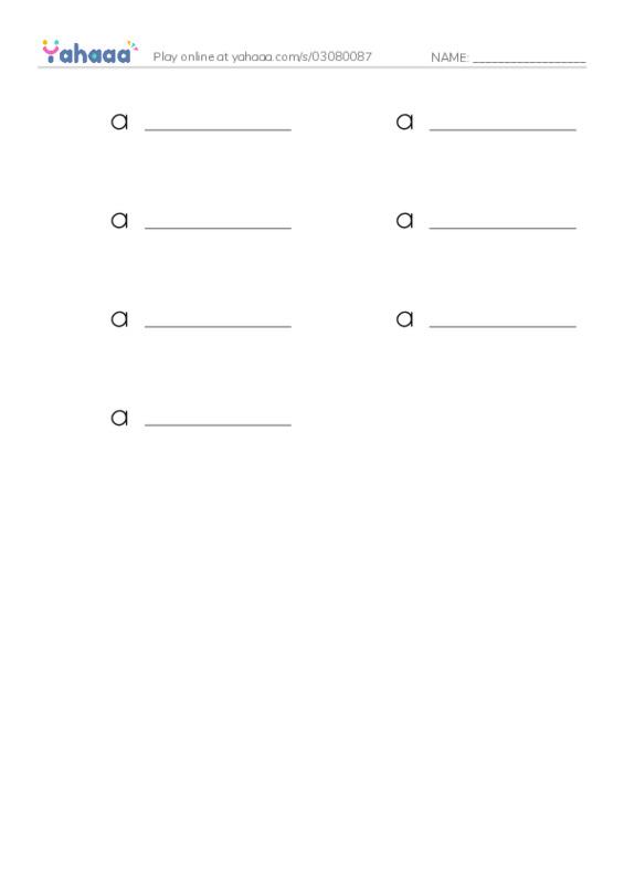 Write the word rows worksheet for School