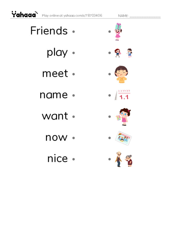 Draw a line to match worksheet for Mr.Ghazy Elnahas
