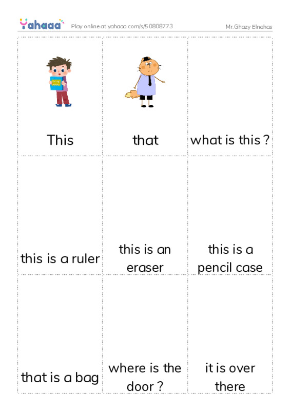 Picture flashcards worksheet for Mr.Ghazy Elnahas